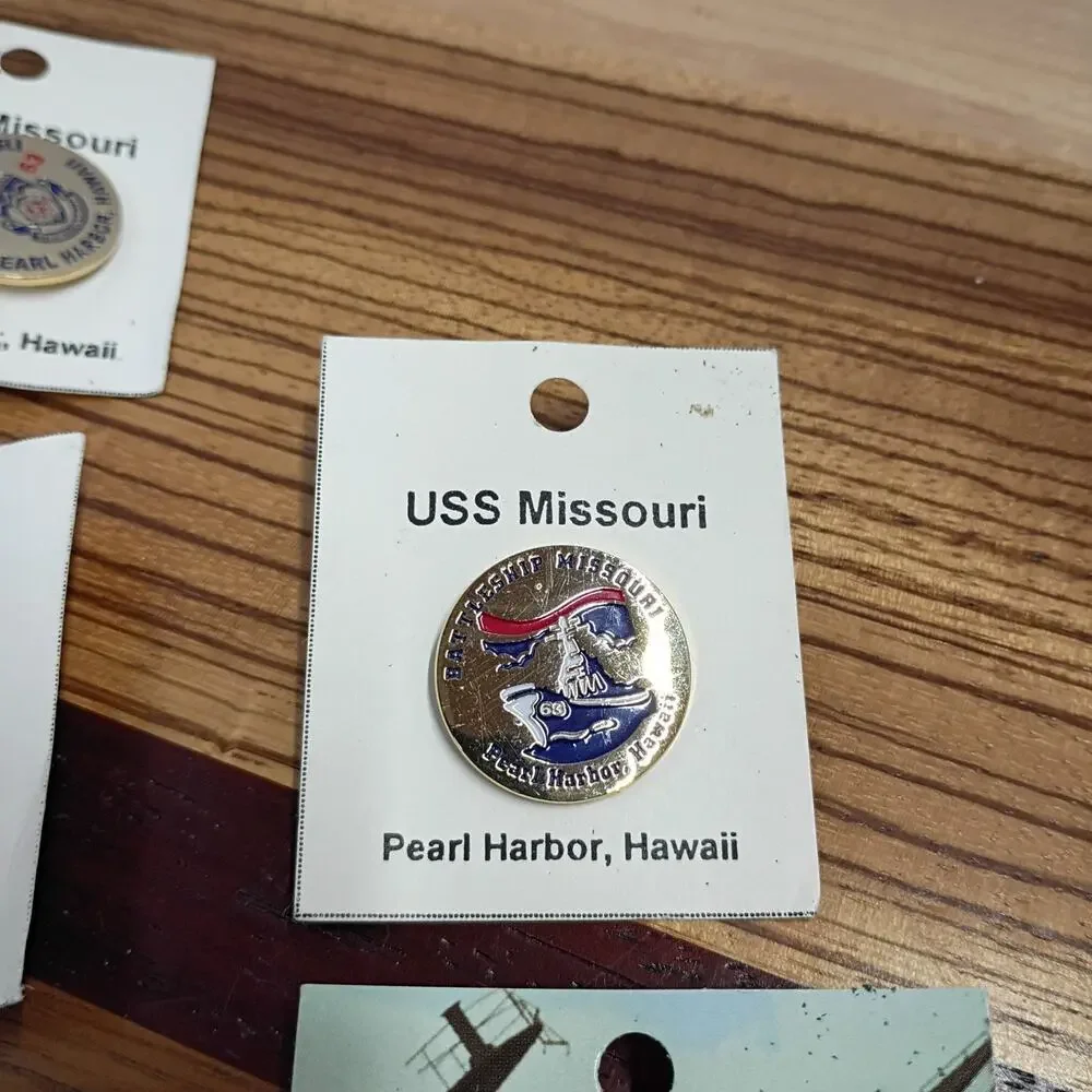Set of Nine (9) Remembering Pearl Harbor Commemorative Pins World War 2 WWII